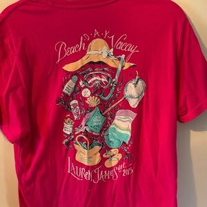 Lauren James Hot Pink Beach Graphic Tee